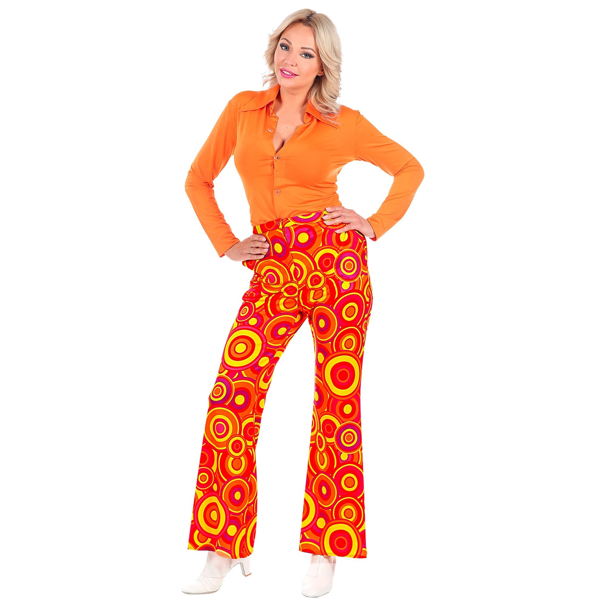 "70er JAHRE DAMENHOSE Bubbles orange" (Hose) – Ansicht 3