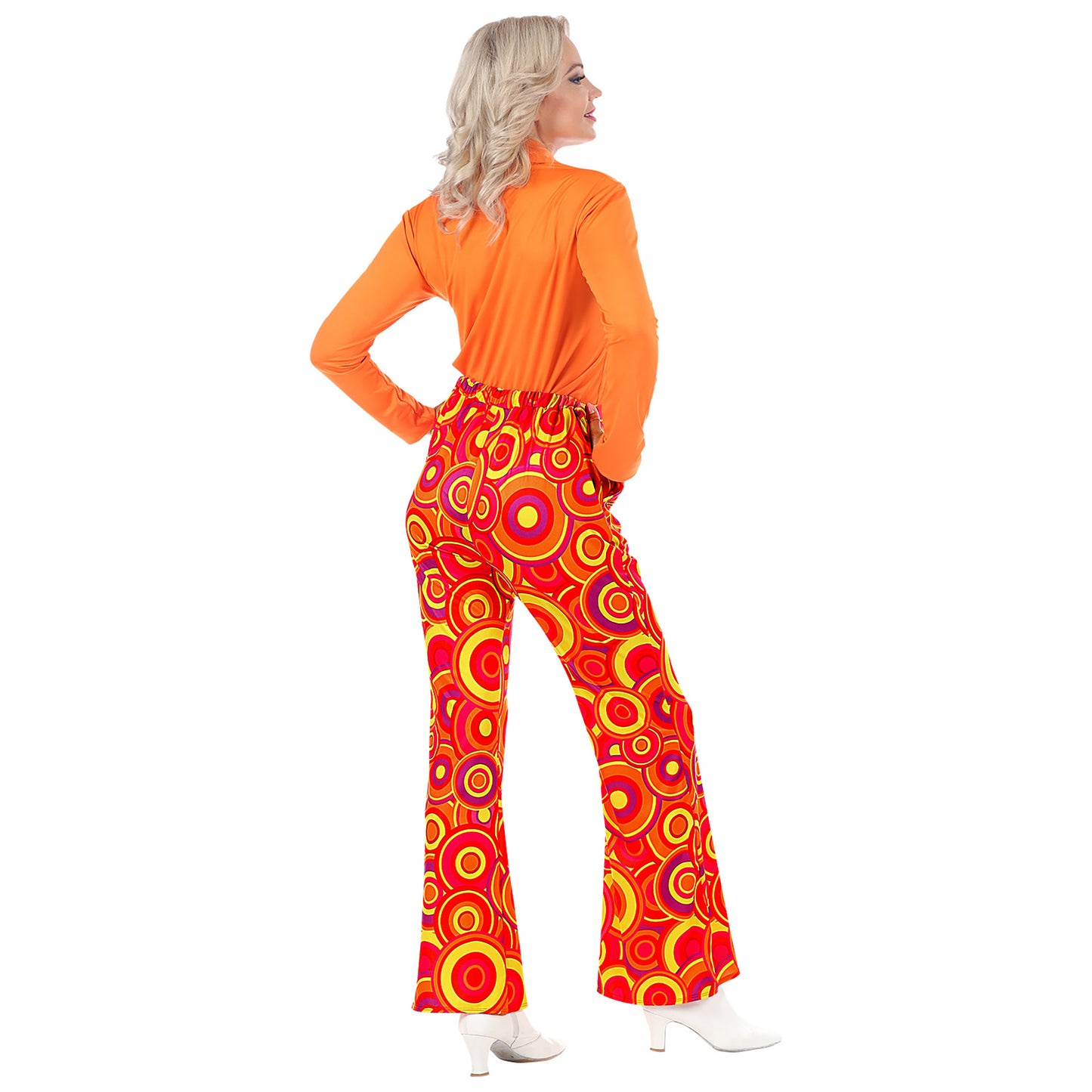 "70er JAHRE DAMENHOSE Bubbles orange" (Hose) – Ansicht 4