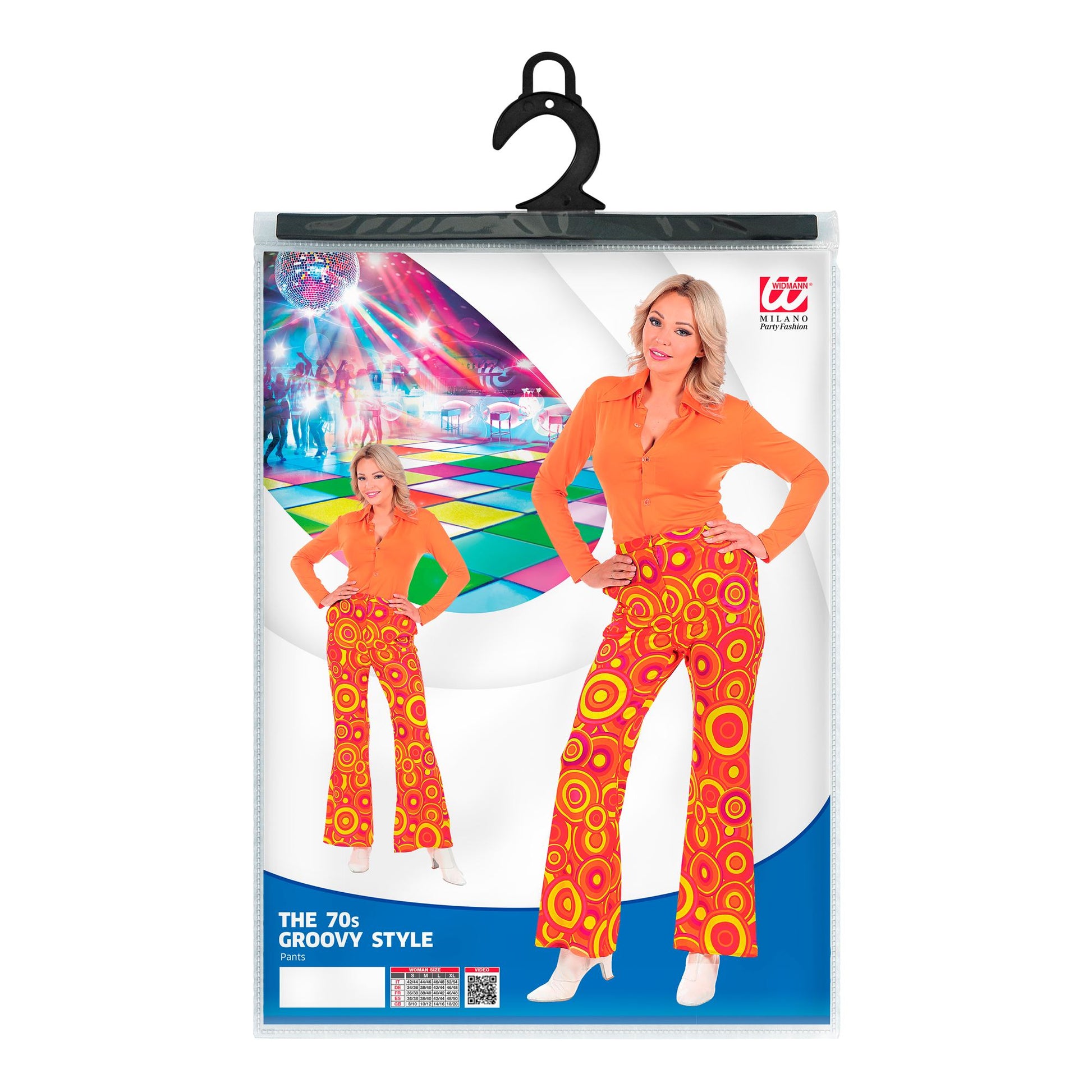 "70er JAHRE DAMENHOSE Bubbles orange" (Hose) – Ansicht 5