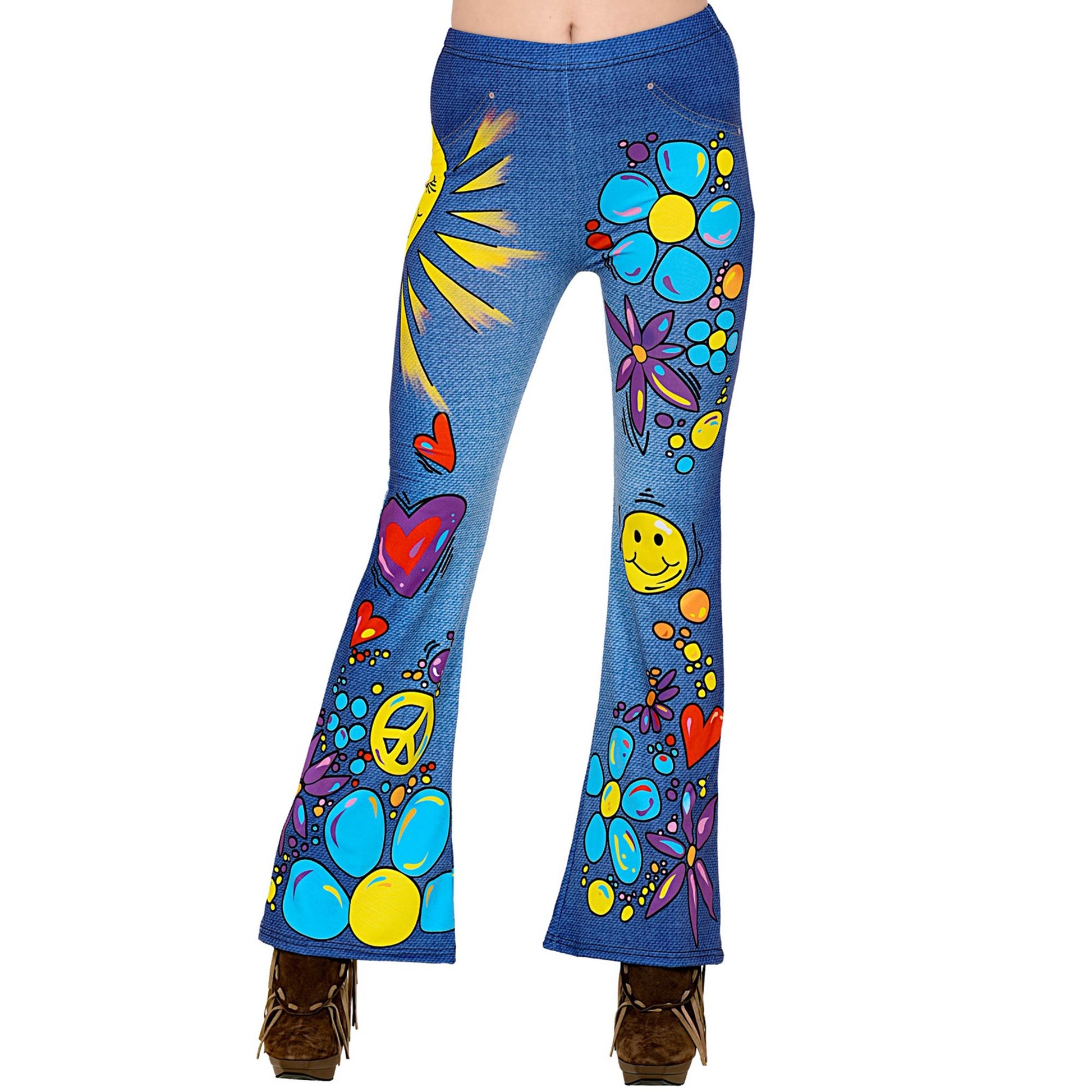 "70er JAHRE LEGGINGS HIPPIE JEANS" – Vorderansicht