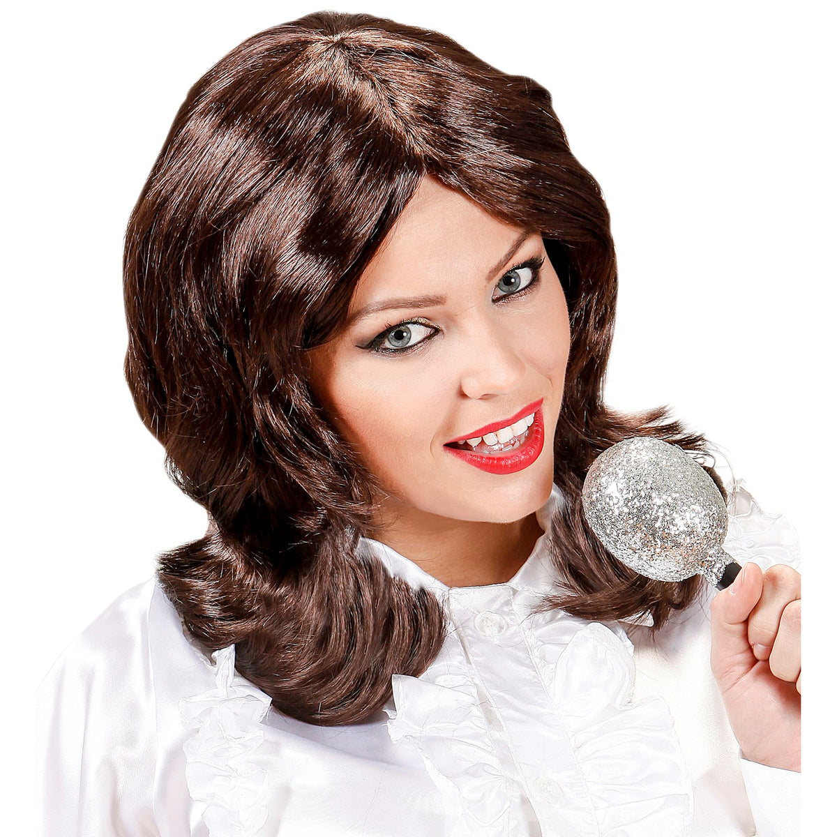 "70s POP STAR PERÜCKE" in Box – Vorderansicht