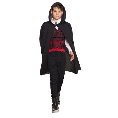 Boland Costume Cloaks & Capes Kinderumhang Schwarz 115cm – Leichter Mikrofasercape von