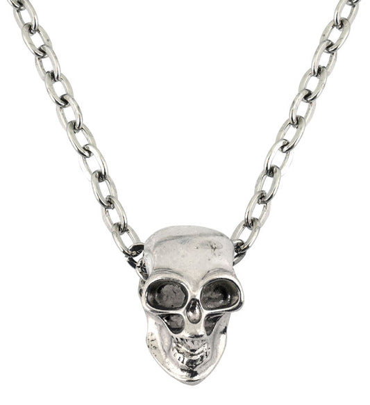 Schwarze Totenkopf-Kette als Halloween-Accessoire