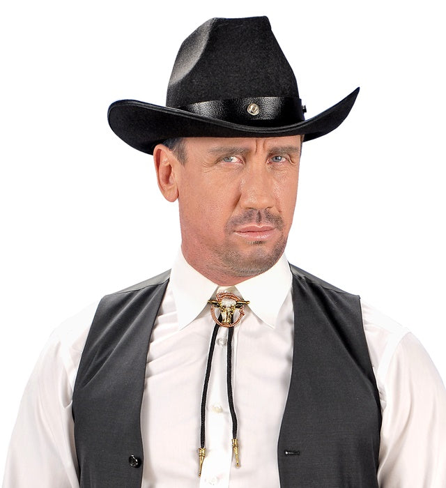 Luxuriöse Cowboy-Stringtie in Western-Optik für Fasnacht und Karneval