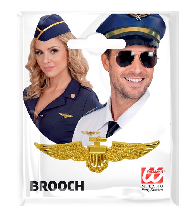 Vergoldetes Fliegerabzeichen als stilvolles Kostümzubehör