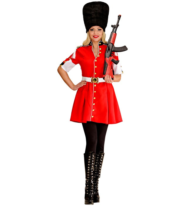 Königliche Wache Kostüm bestehend aus Kleid, Gürtel und Hut für Fasnacht und Karneval