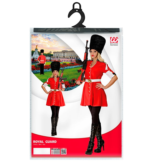 Königliche Wache Kostüm bestehend aus Kleid, Gürtel und Hut für Fasnacht und Karneval