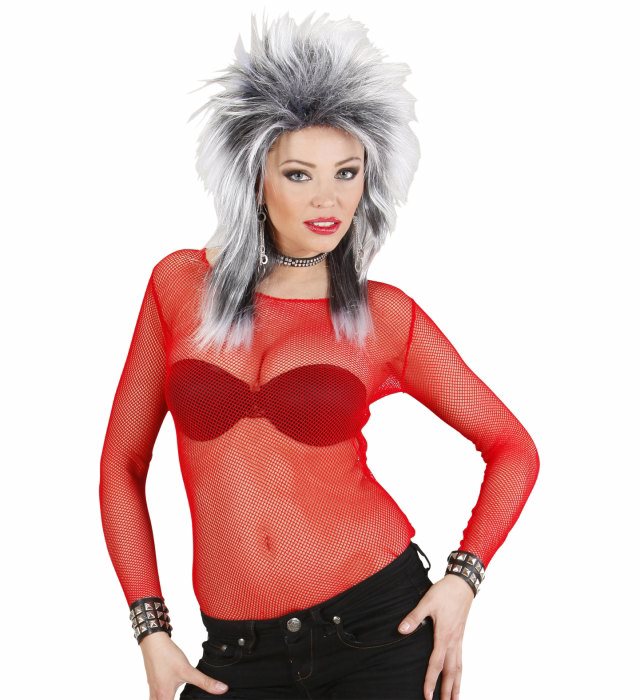 Rotes Netzshirt als Kostümaccessoire für Fasnacht