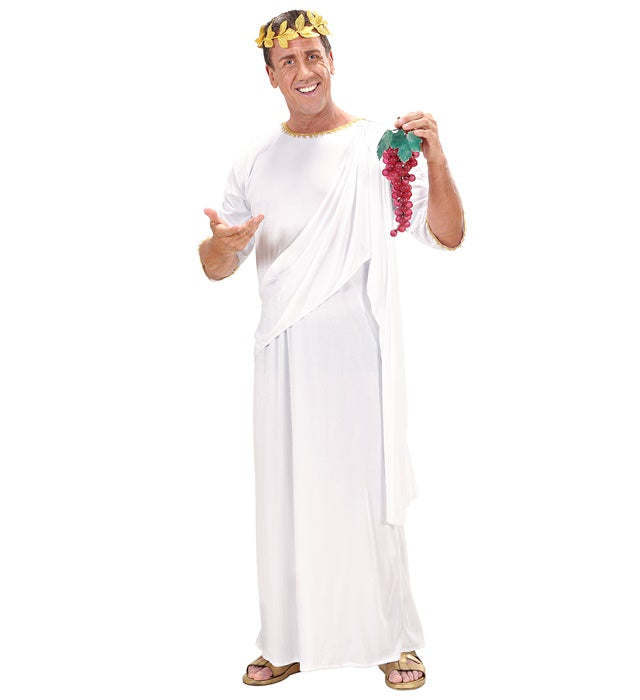 Unisex Toga Kostüm in Weiss für Fasnacht und Mottoparty