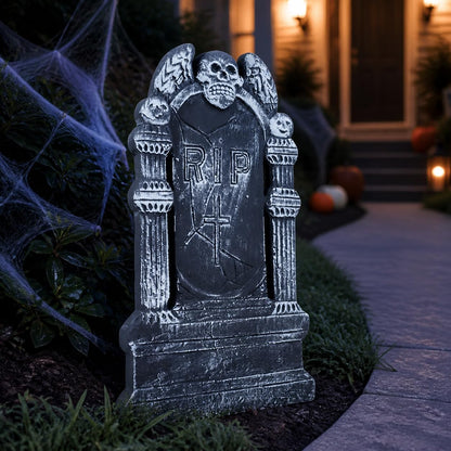 Halloween-Grabstein-Dekoration Halloween-Grabstein Flying Skull 50 × 30 cm
