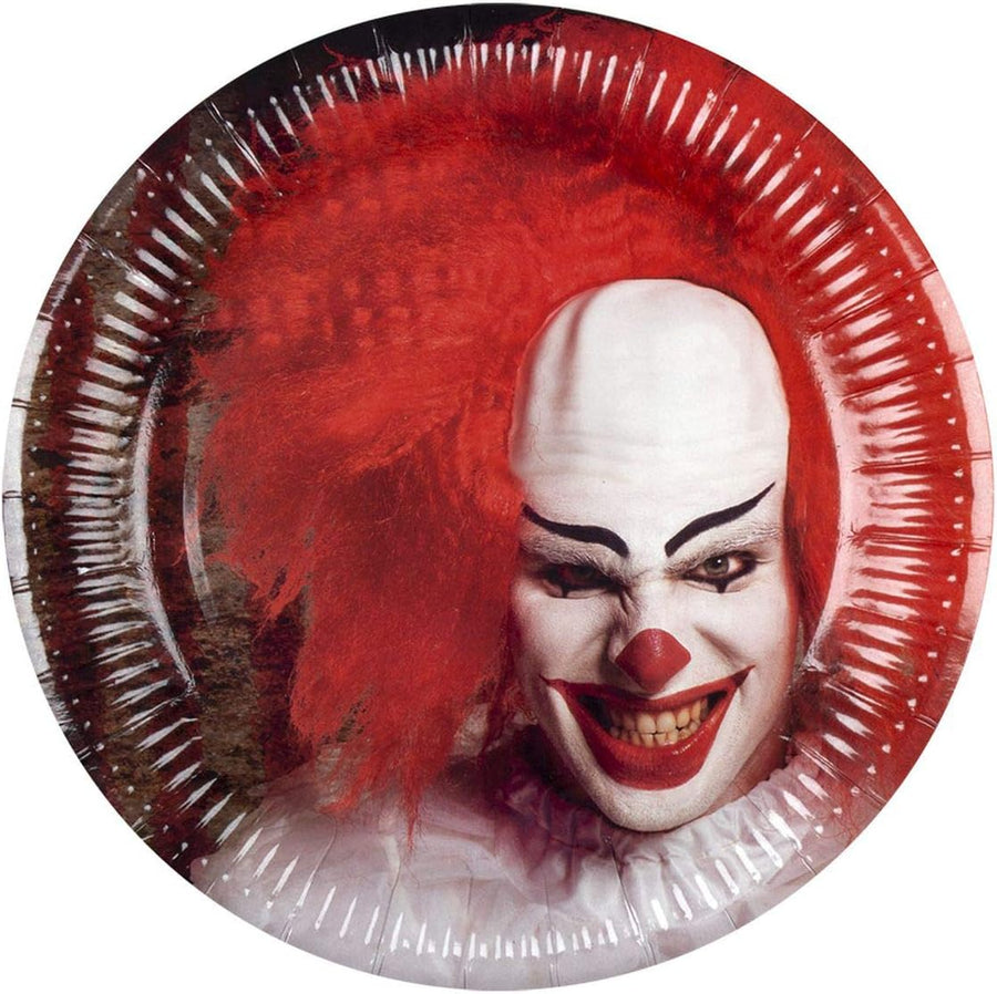 Boland Horrorclown Pappteller 6 Stück 23cm Halloween Party Teller