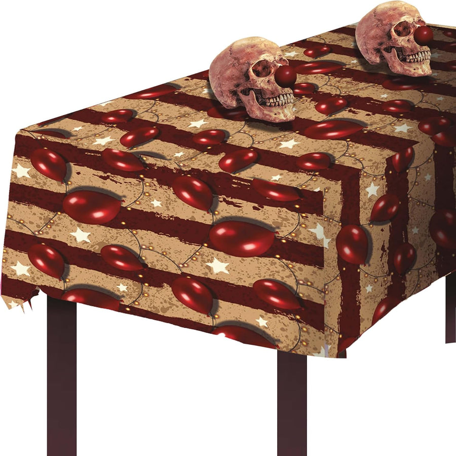 Boland Horror Clown PE Tischdecke wasserdicht 120x180cm für Halloween