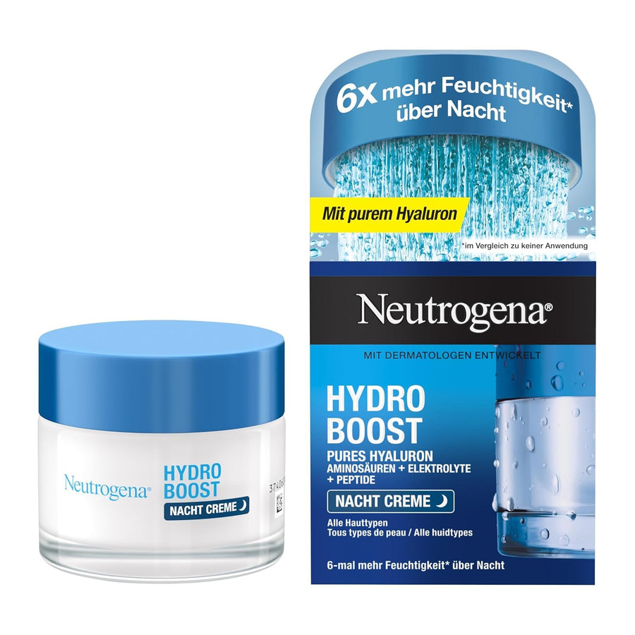 Gesichtscreme Neutrogena Hydro Boost 50 ml Nachtcreme pures Hyaluron – Produktansicht