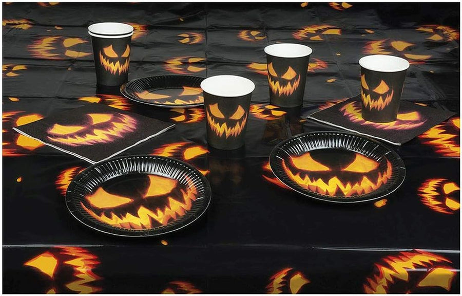 Boland Halloween Dekoration Halloween Party Tischdeko Set mit Kürbismotiv 25-teilig –