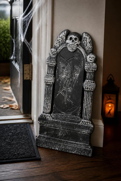 Halloween-Grabstein-Dekoration Halloween-Grabstein Flying Skull 50 × 30 cm