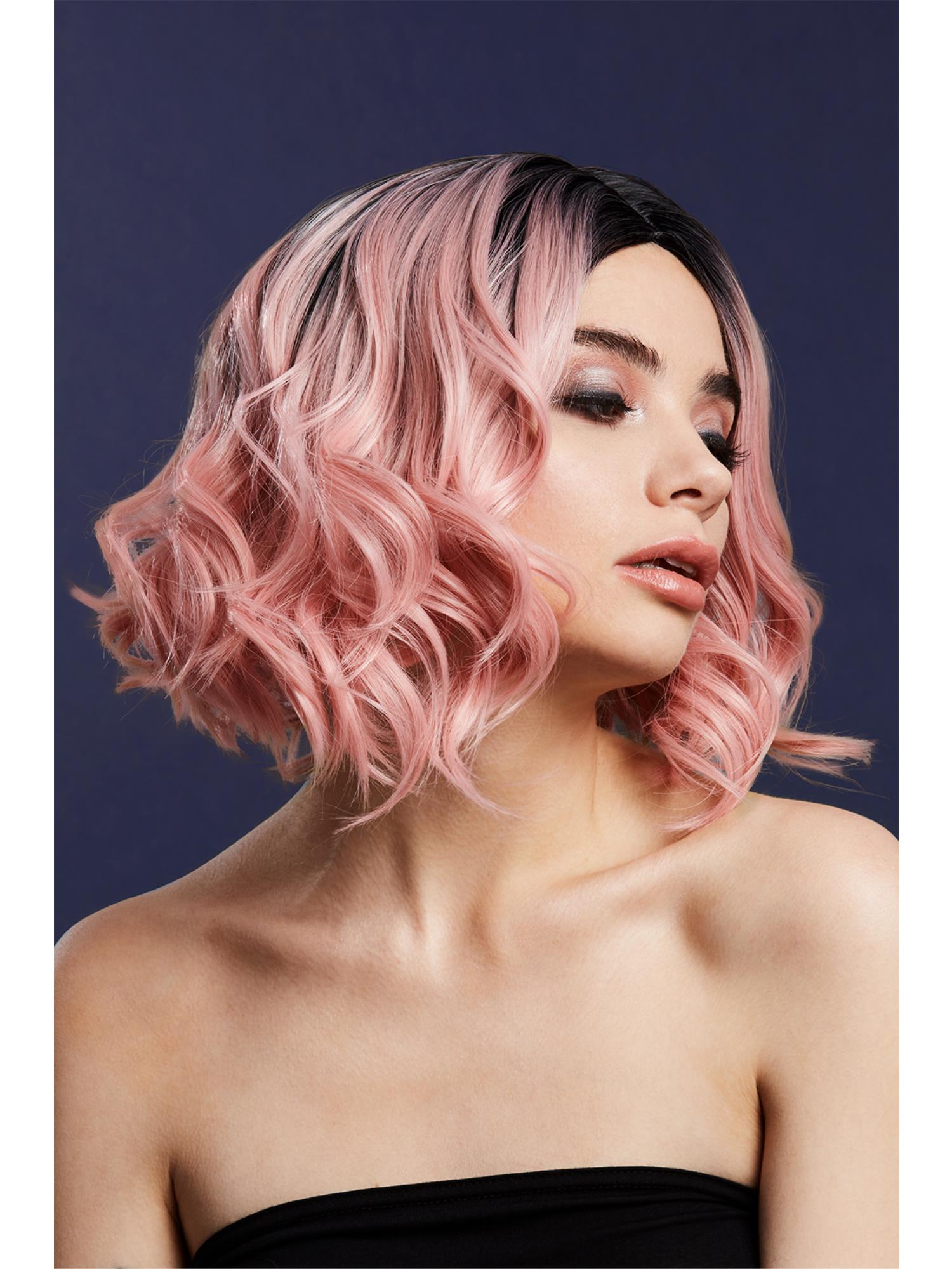 Smiffys Fever Kourtney Perücke zweifarbig blond für Damen – Produktansicht