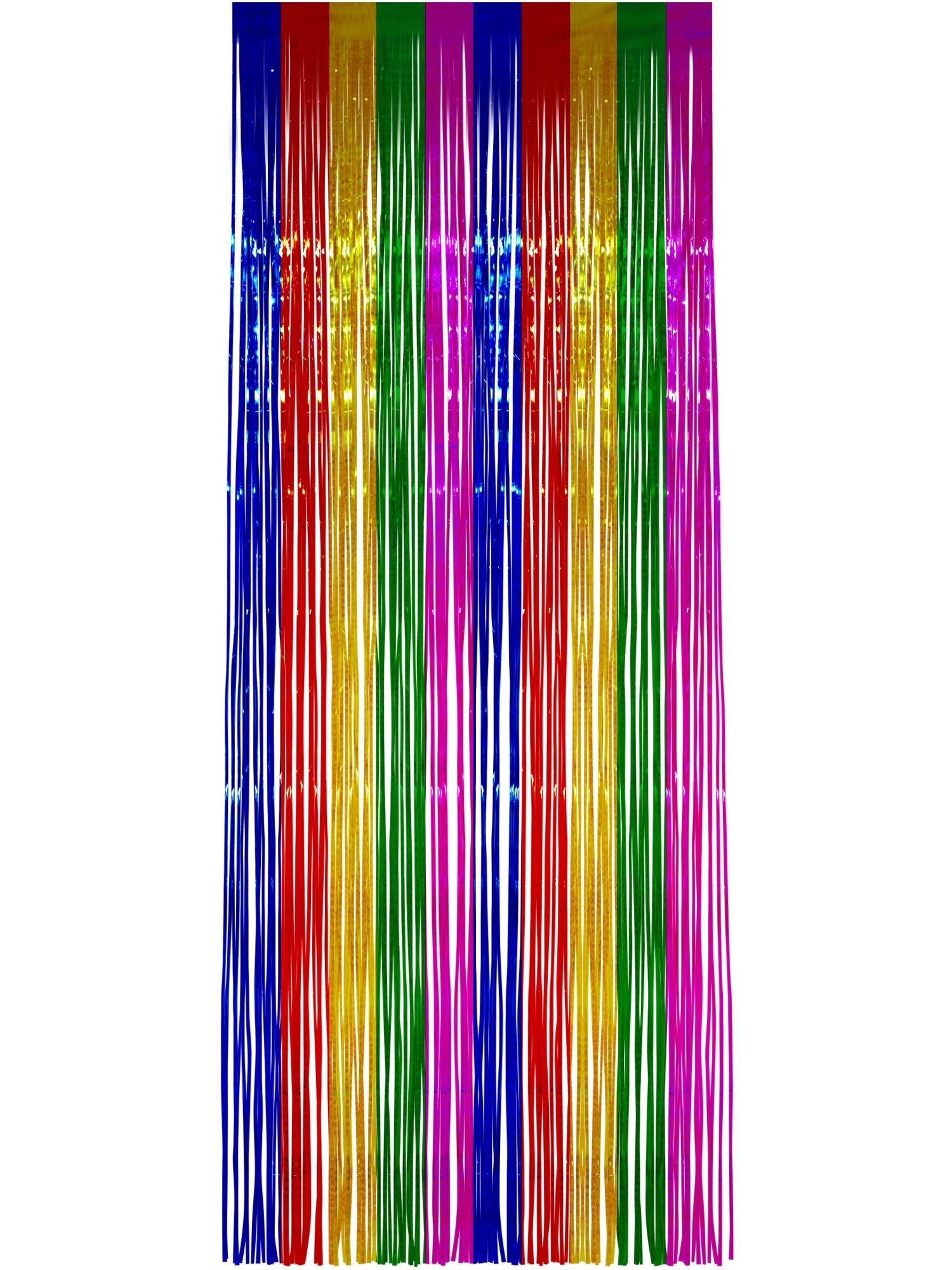 Smiffys Regenbogen-Glitzervorhang Partydekoration 91 x 244 cm
