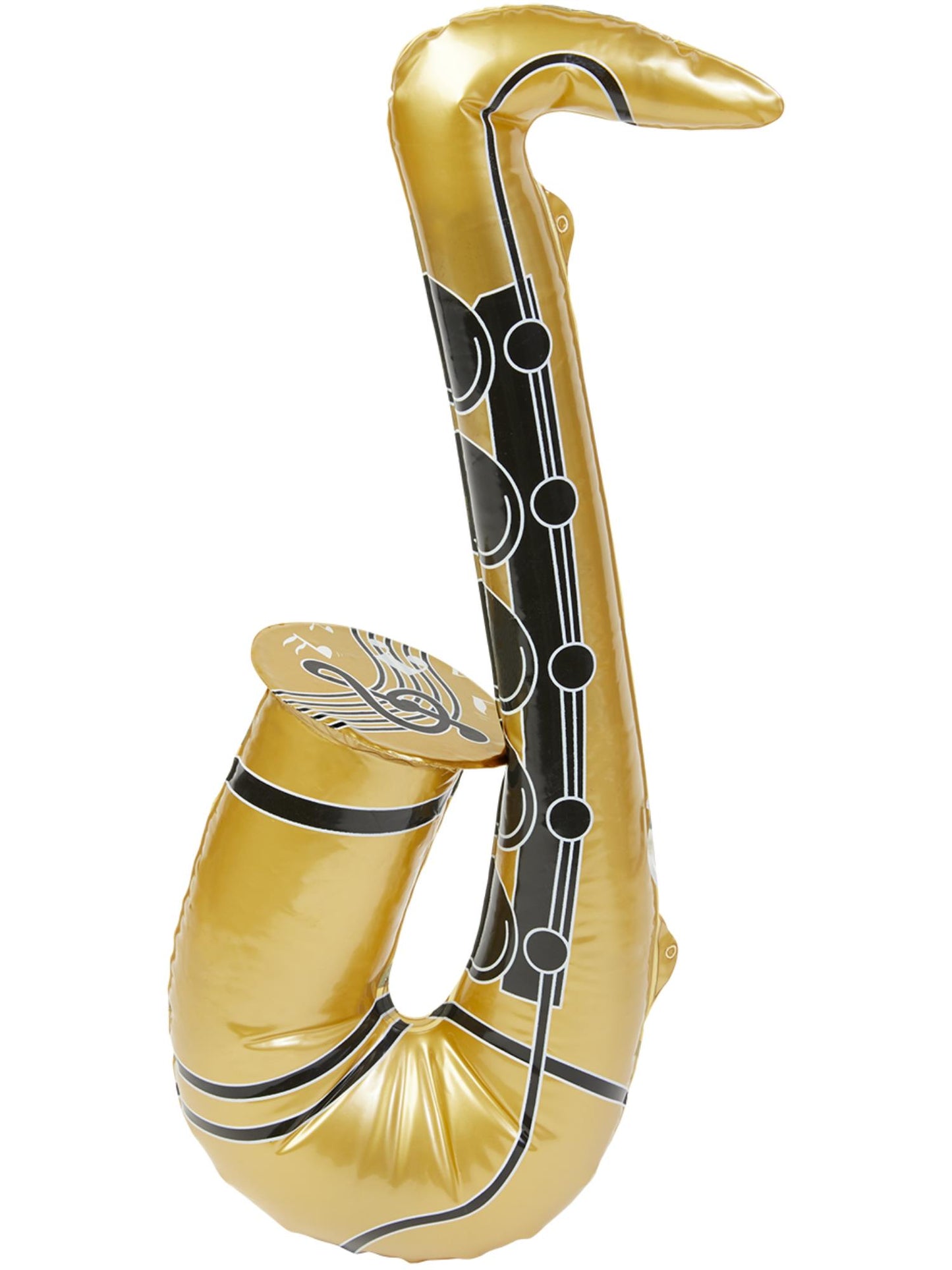 Smiffys aufblasbares Saxofon in Gold, 55 cm, Kostümaccessoire