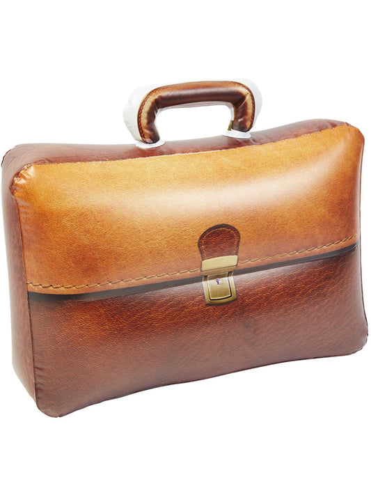 Smiffys ICONS aufblasbare Aktentasche braun, ca. 32 cm – Produktansicht