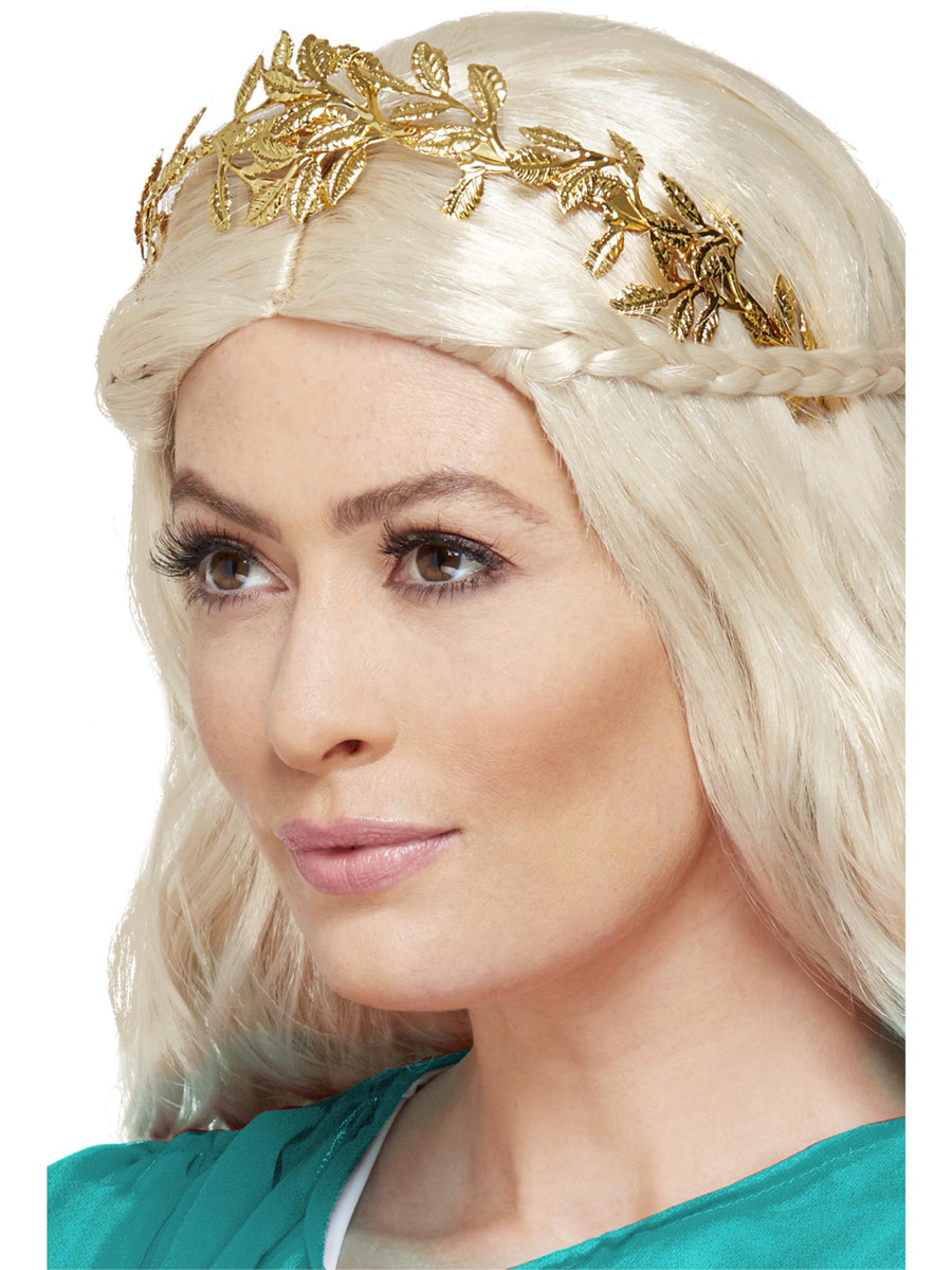 Smiffys Grecian Blatt-Haarreif Gold für Damen