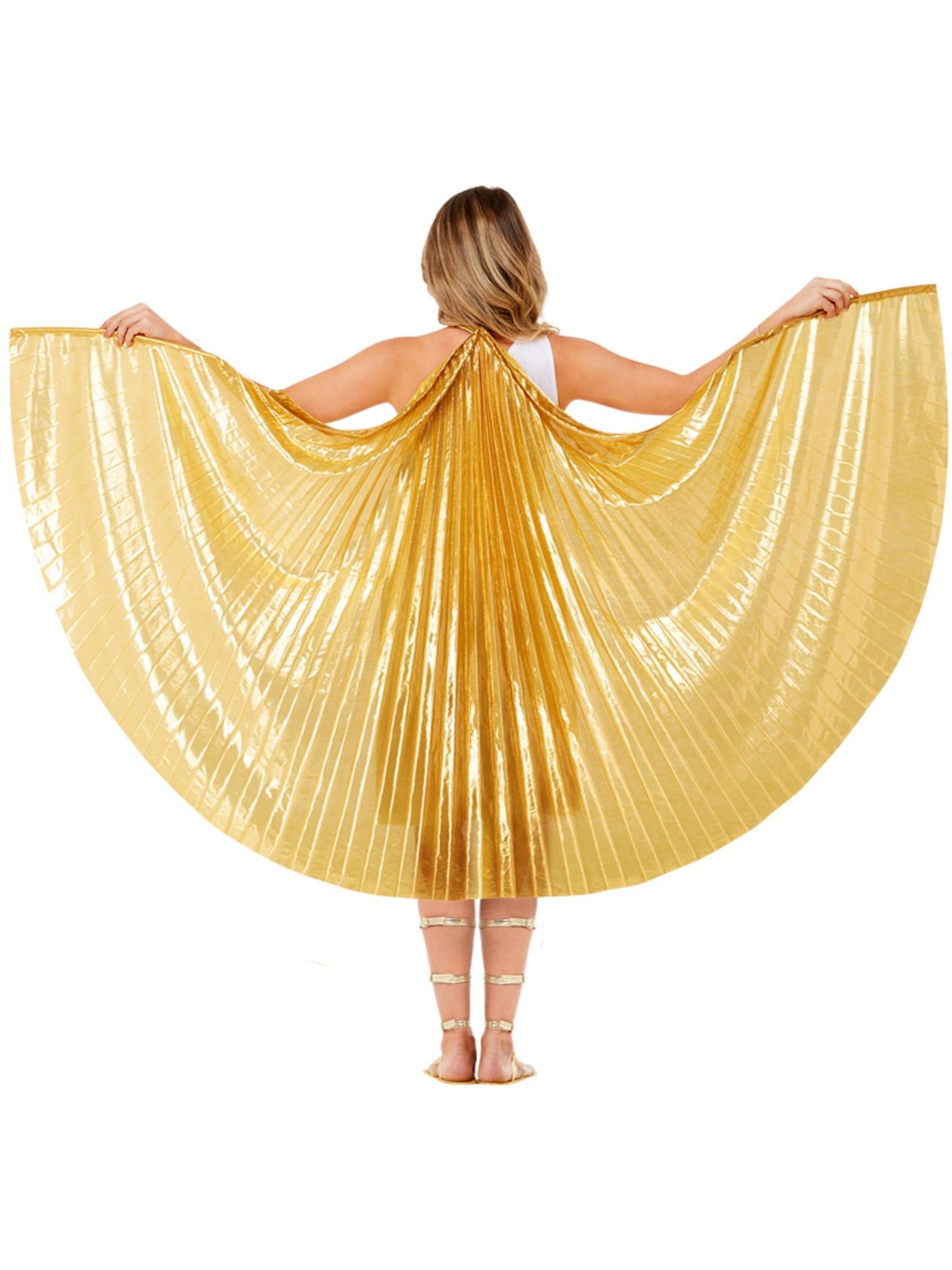 Smiffys Grecian Cape Gold für Damen mit Flügeln – Detailansicht