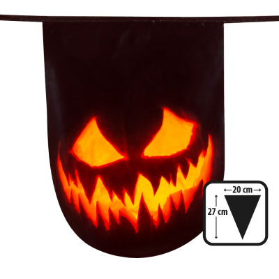 Boland Dekoration Halloween Halloween-Wimpelkette 6 m mit Kürbismotiv