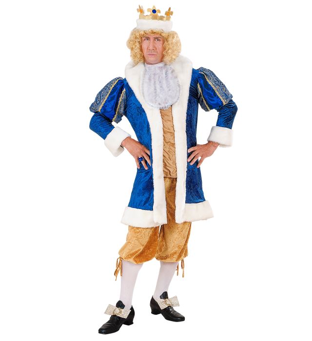 Königskostüm mit Kasack und Krone für Fasnacht und Karneval