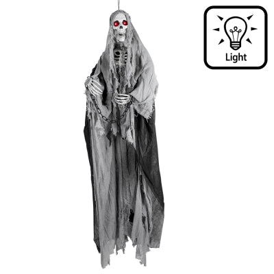 Boland Halloween-Hängedekoration Grim Reaper Hängedekoration mit Bewegungslicht 180 cm