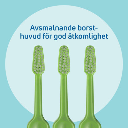 TePe Compact Soft Zahnbürste Hellrosa mit weichen Borsten – Seitenansicht
