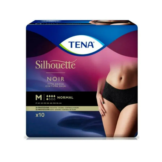 TENA TENA Silhouette Normal Inkontinenzeinlagen Schwarz Größe M 10 Stück Kosmetik
