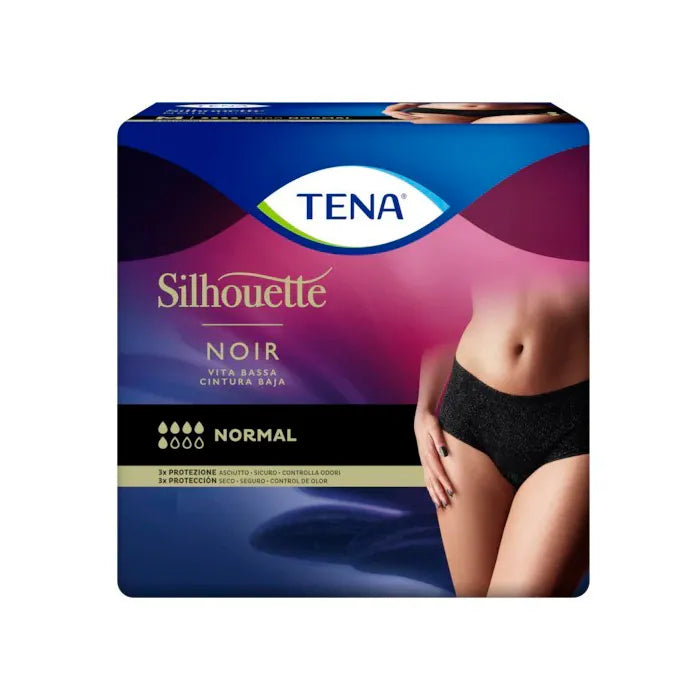 TENA TENA Silhouette Normal Schwarz Größe L 9 Stück Inkontinenzslips Kosmetik