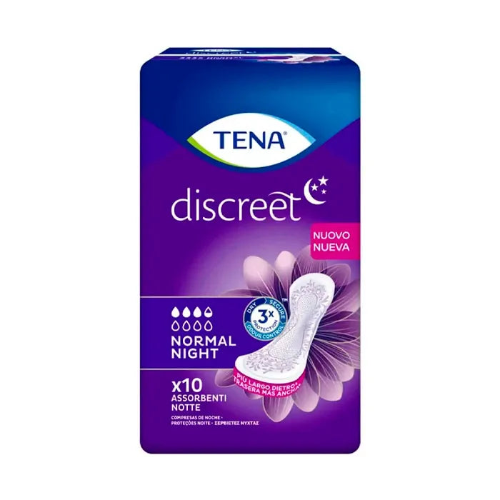 TENA TENA Discreet Normale Nacht Einlagen 10 Stück Kosmetik