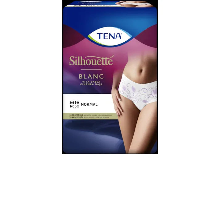 TENA TENA Silhouette Normal Blanc Größe T/M 12 Stück Inkontinenzslips Kosmetik