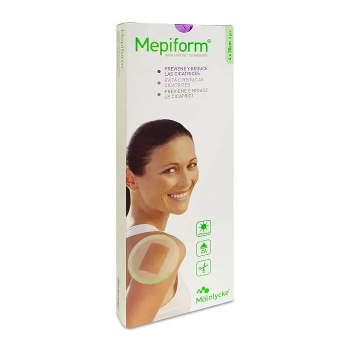 MEPIFORM MEPIFORM Apositos Silikonpflaster 4 x 30 cm zur Narbenbehandlung 4 Stück Kosmetik