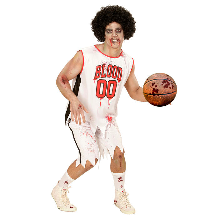Zombie Basketballspieler Kostüm mit Shirt und Shorts für Fasnacht
