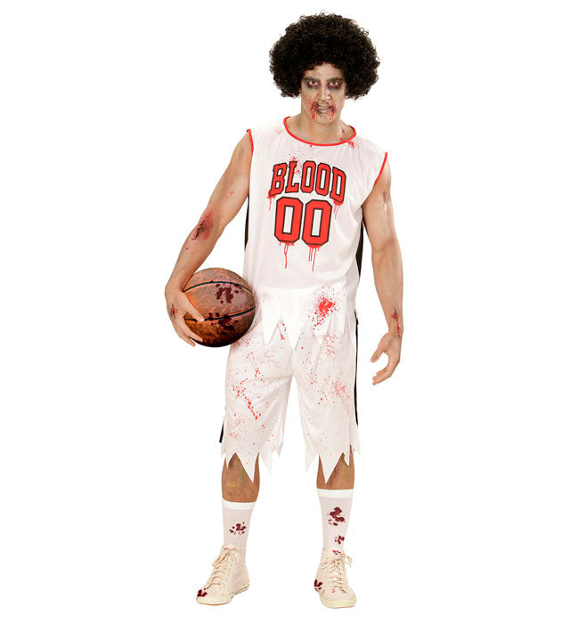 Zombie Basketballspieler Kostüm mit Shirt und Shorts für Fasnacht