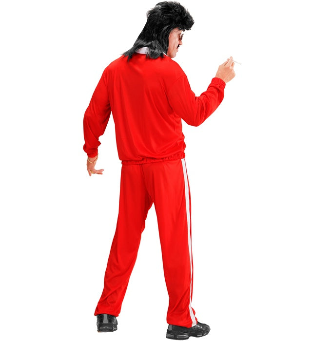 80er Jahre Trainingsanzug bunt mit Jacke und Hose für Fasnacht und Karneval