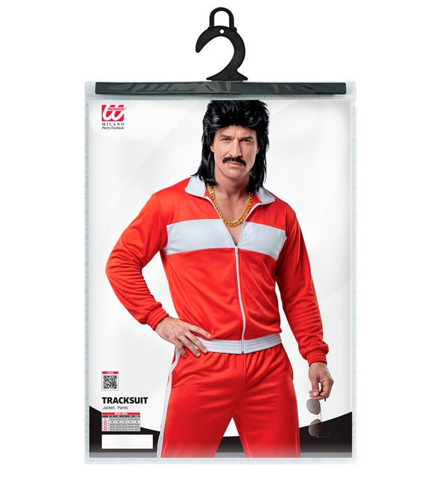 80er Jahre Trainingsanzug bunt mit Jacke und Hose für Fasnacht und Karneval
