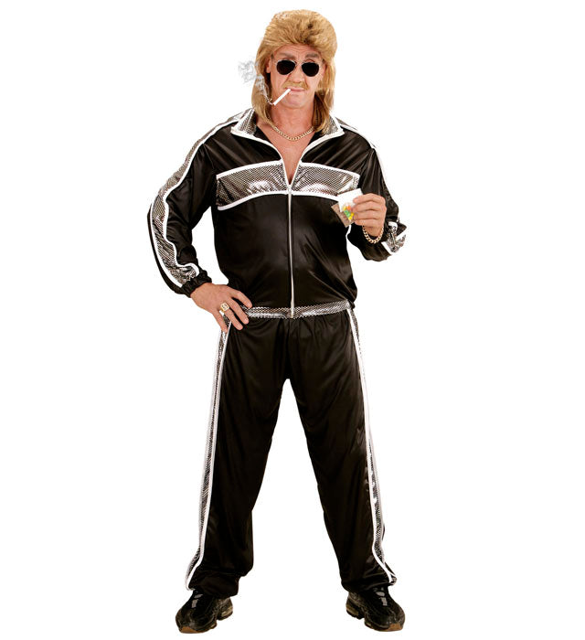 80er Jahre Trainingsanzug Oberteil und Hose im Retro Design für Fasnacht und Karneval