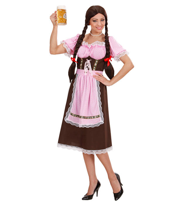 Bayerisches Dirndl-Kleid mit Schürze in traditionellem Stil