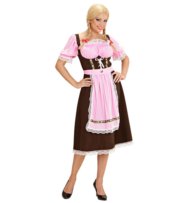 Bayerisches Dirndl-Kleid mit Schürze in traditionellem Stil