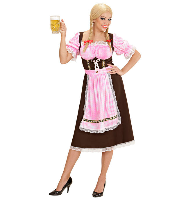 Bayerisches Dirndl-Kleid mit Schürze in traditionellem Stil