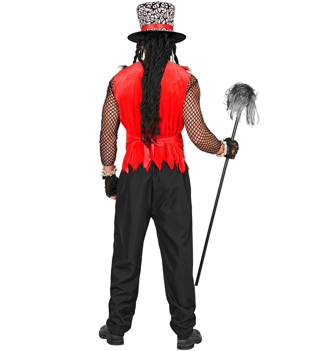 Voodoo Priester Kostüm mit Weste, Hose und Hut für Fasnacht und Karneval
