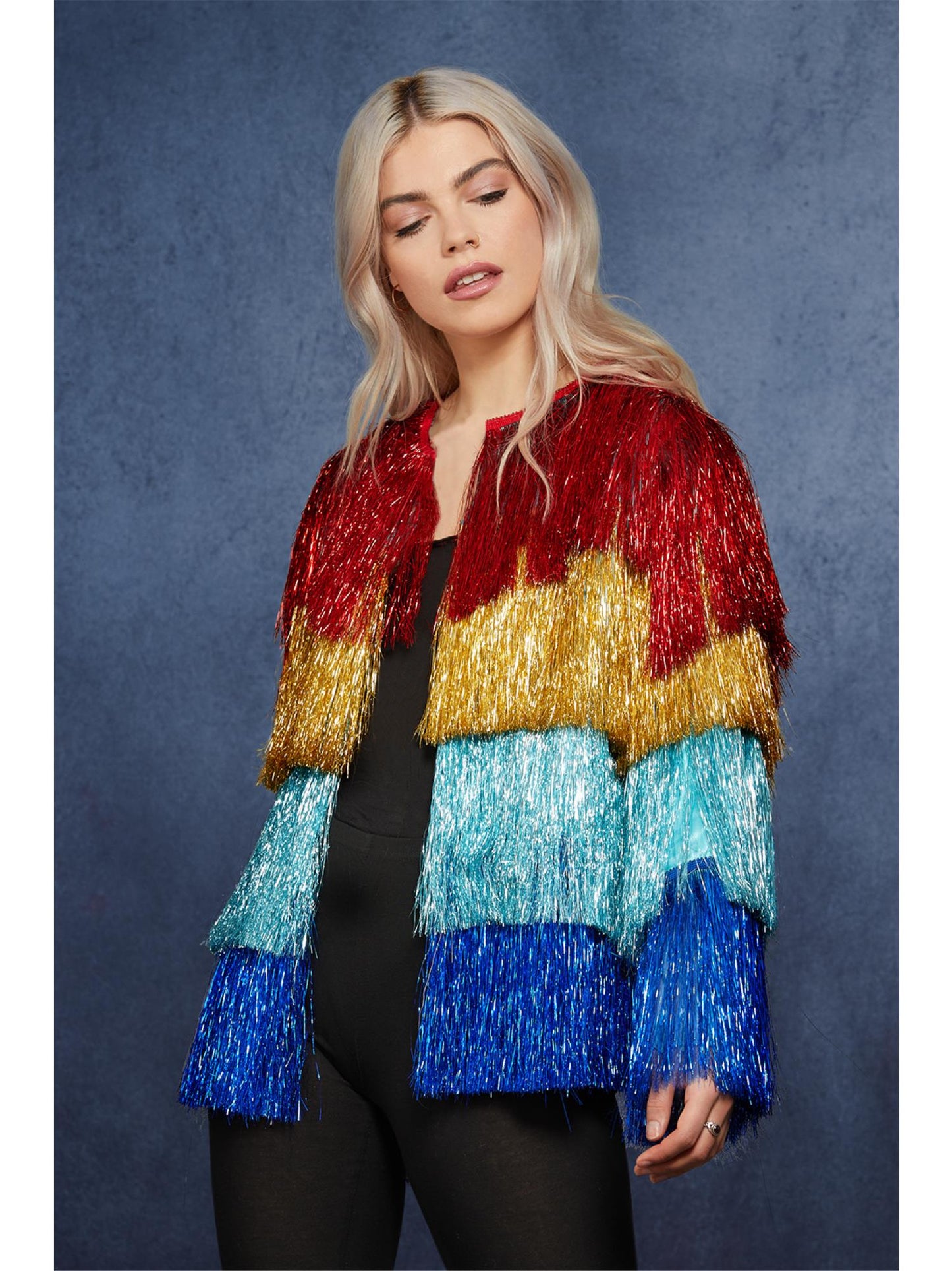 Smiffys Fever Tinsel Festival Jacket mehrfarbig für Damen