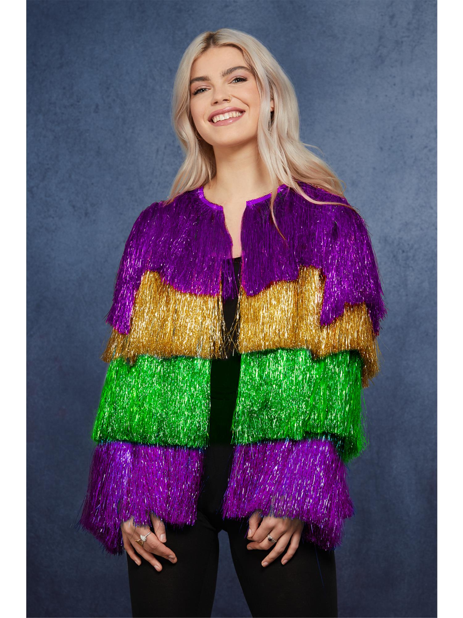 Smiffys Fever Tinsel Mardi Gras Jacket für Damen