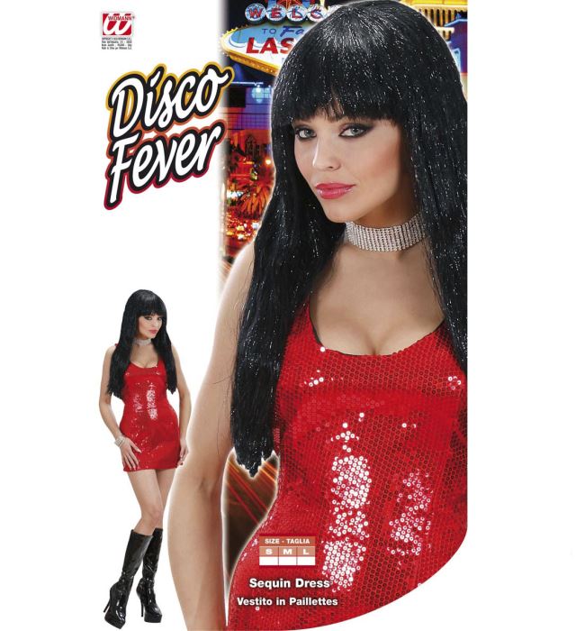 Disco Fever Paillettenkleid glänzend in Silber für Fasnacht und Mottopartys