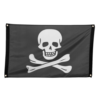 Boland Dekoration Piratenflagge Schwarz-Weiss 90 x 60 cm mit Ösen