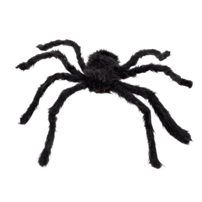 Boland Halloween-Dekoration Hairy Fat Black Spider – haarige schwarze Halloween-Spinne 65 cm