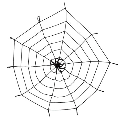 Boland Halloween-Dekoration elastisches Spinngewebe 150 cm mit Spinne