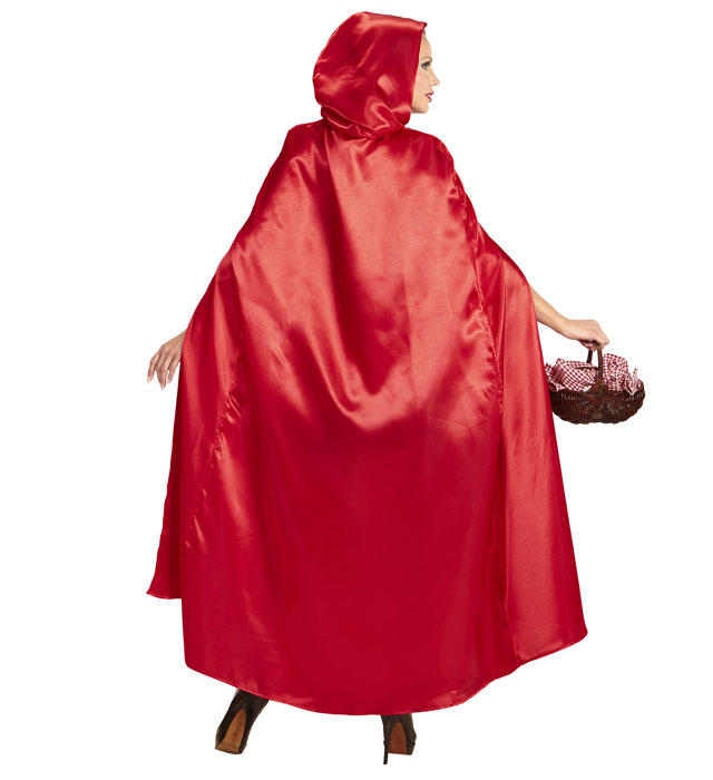Rotkäppchen Kostüm mit rotem Kleid und Kapuzen-Umhang für Fasnacht
